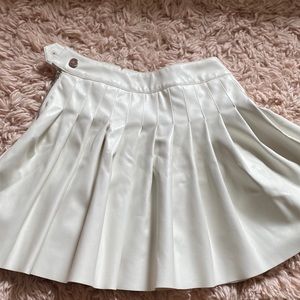 White Leather Skirt